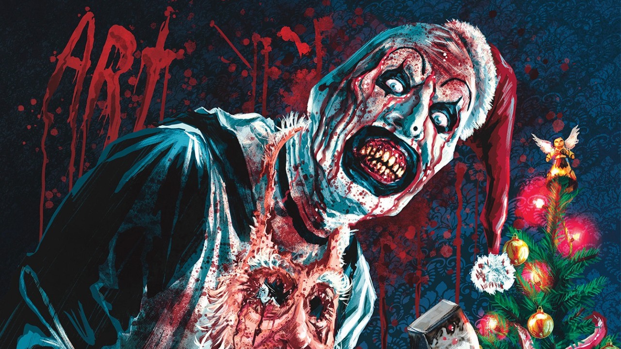 Kontrowersyjny zwiastun Terrifier 3 wywołał w sieci dyskusję na temat dzieci w horrorach, źródło grafiki: Terrifier 3; reż. Damien Leone; Cineverse; 2024.