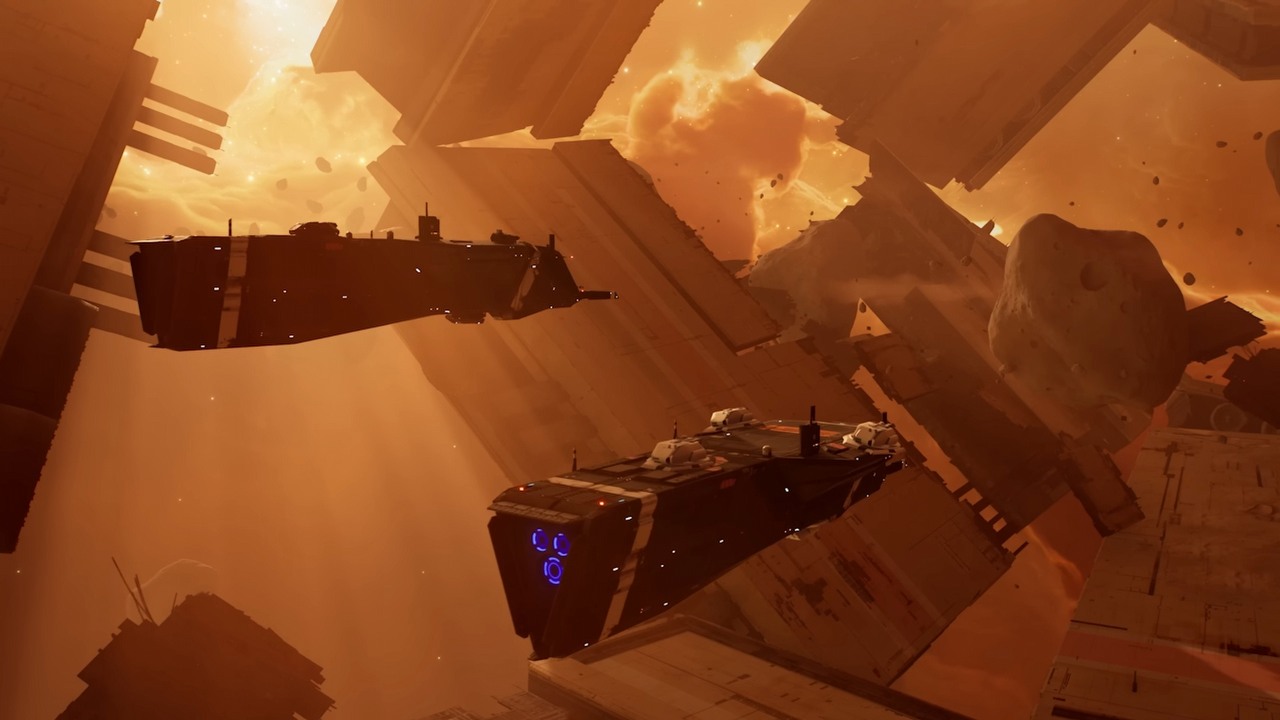 Wymagania sprzętowe Homeworld 3. Kosmiczna strategia zrobi użytek z DLSS 3, Frame Generation i FSR 2, źródło grafiki: Gearbox Publishing.
