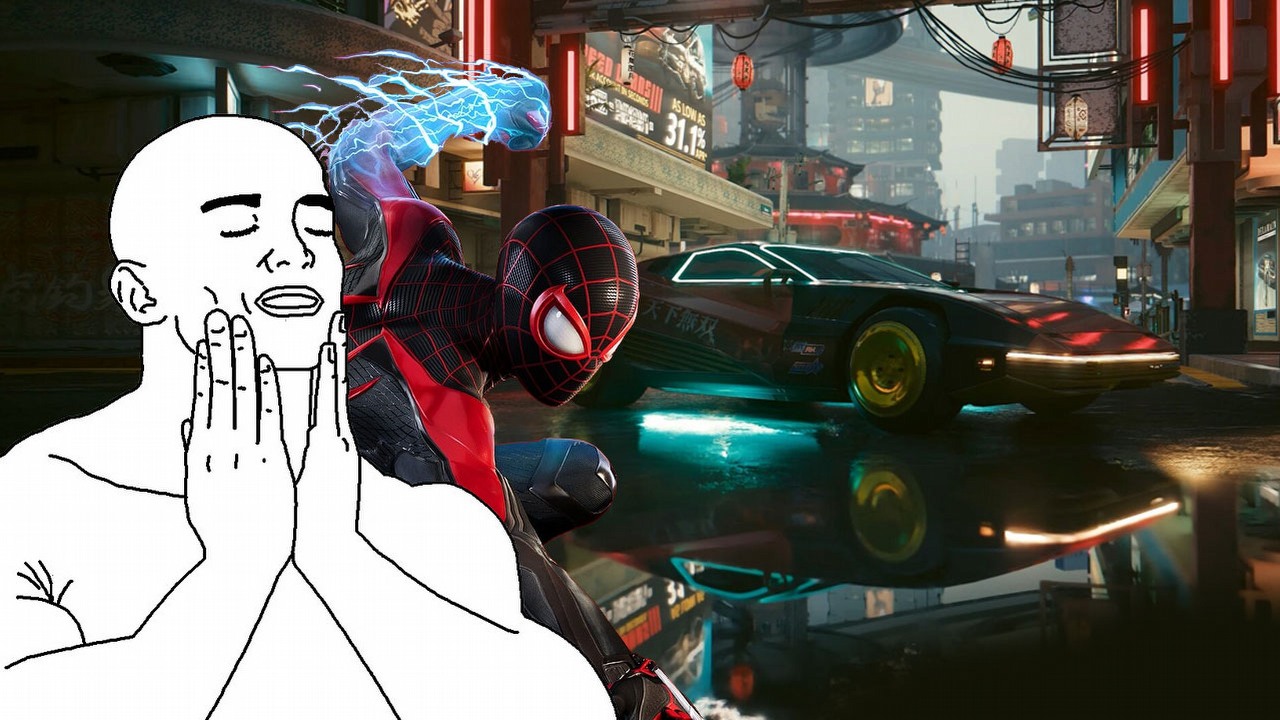 DLSS 3.5 i Ray Tracing, czyli nowa rzeczywistość gier wideo, źródło grafiki: Insomniac Games | CD Projekt RED.