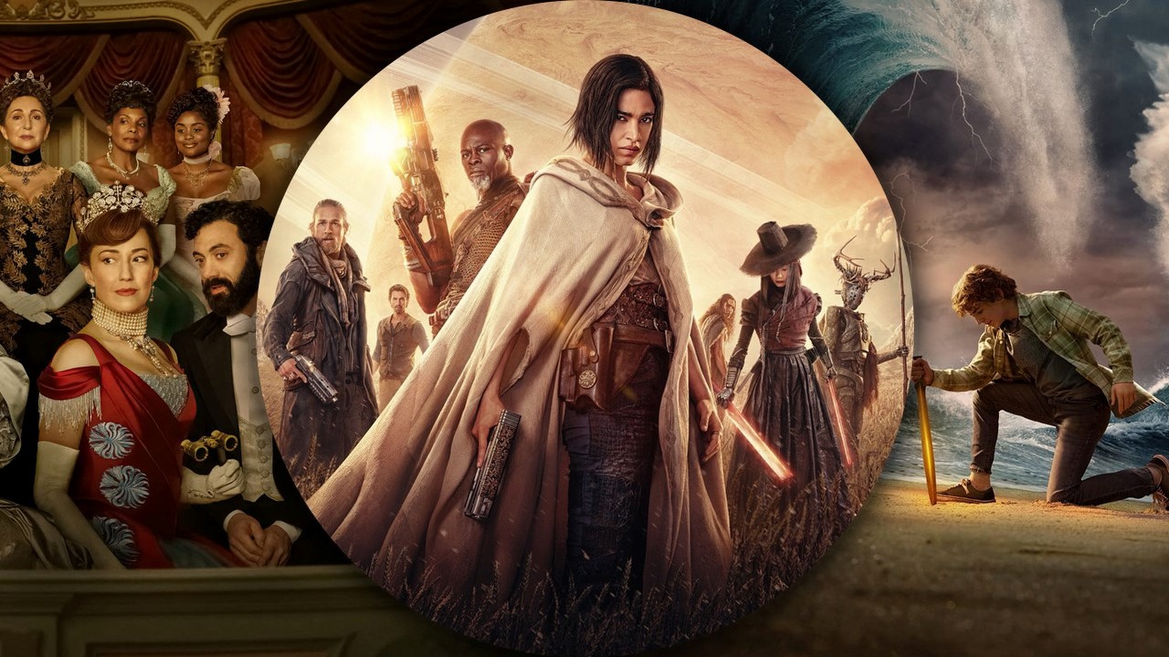 Co obejrzeć na Netflix, HBO Max i Disney Plus w weekend 22-24 grudnia 2023 roku, źródło grafiki: Źródło: Pozłacany wiek, Julia Fellowes, HBO, 2022 / Reel Moon – Part One: A Child of Fire, Zack Snyder, Netflix, 2023 / Percy Jackson i bogowie olimpijscy, Rick Riordan i Jonathan E. Steinberg, Disney+, 2023.
