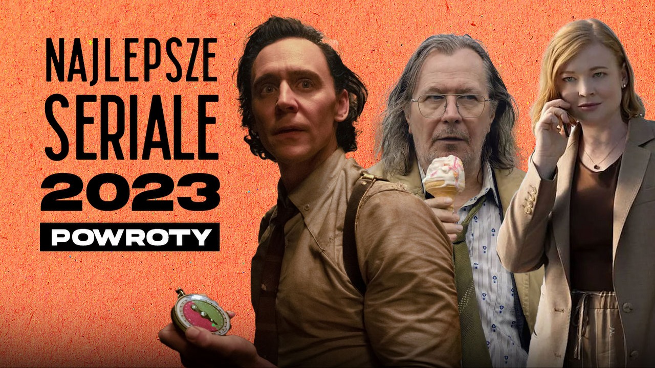 Najlepsze powracające seriale 2023 roku, źródło grafiki: Better Call Saul; Vince Gilligan; AMC; 2015 / Sukcesja; Jesse Armstrong; HBO; 2018 / Loki; Michael Waldron; Marvel; 2021.