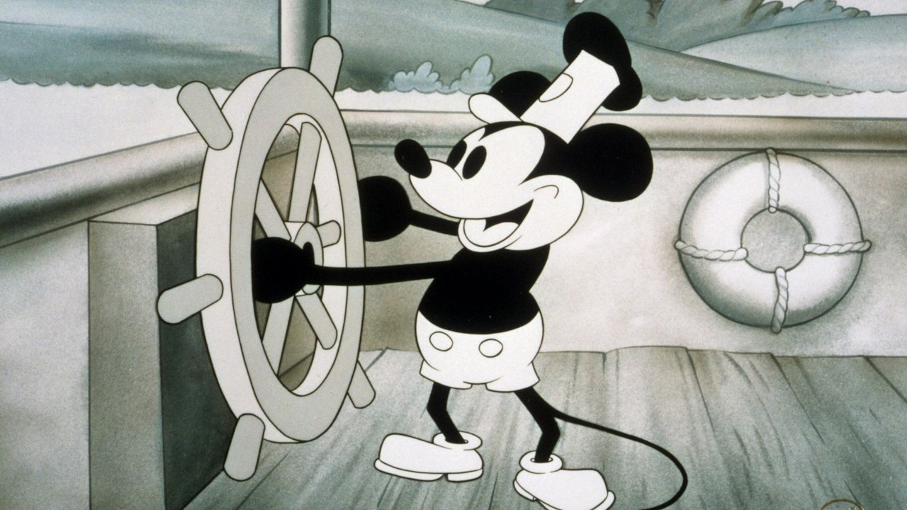 Myszka Miki ledwie trafiła do domeny publicznej i już ukazał się zwiastun slashera z bohaterem Disneya, źródło grafiki: Steamboat Willie, Walt Disney, Walt Disney Studio, 1928.