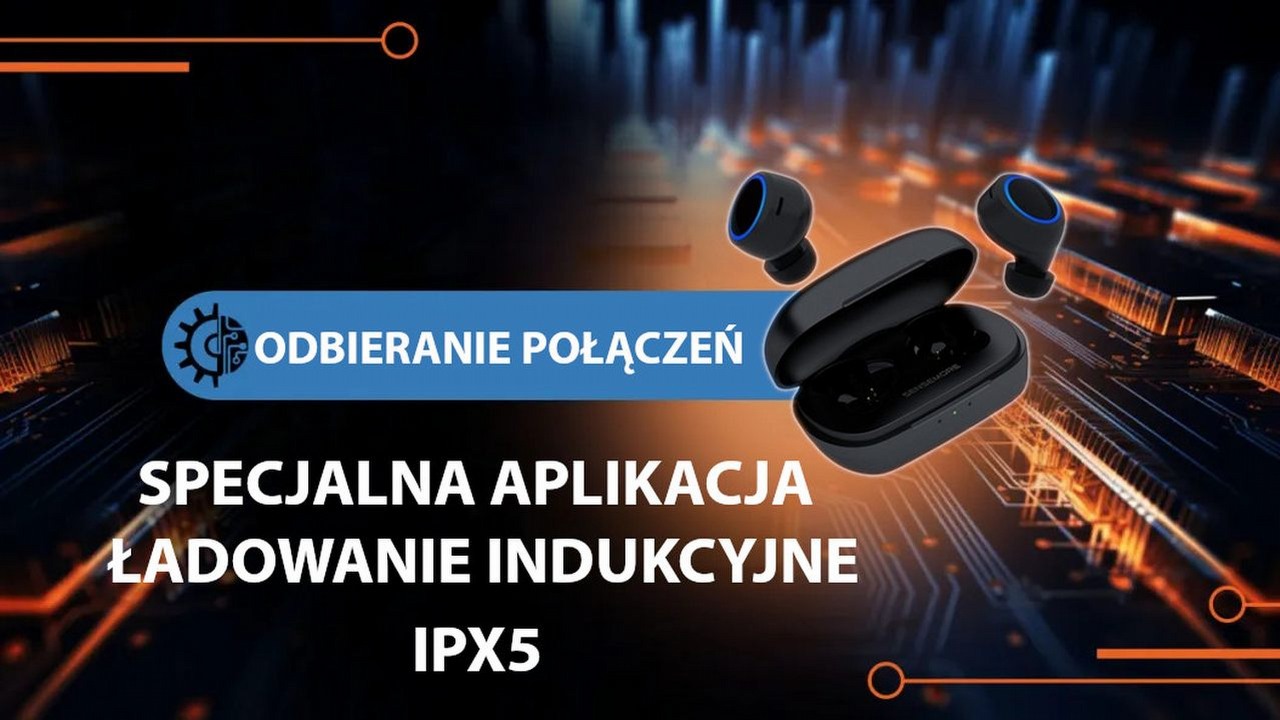 Lekkie, bezprzewodowe słuchawki Creative Sensemore Air.