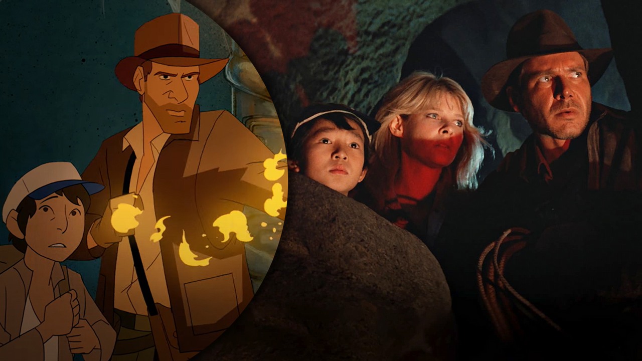 Jeśli serial Indiana Jones powstanie, to powinien tak wyglądać. Świetny fanowski projekt sprzed 8 lat wyznaczył dobry kierunek, źródło grafiki: The Adventures of Indiana Jones by Patrick Schoenmaker, YouTube: Frame Order, 2016 / Indiana Jones i Świątynia Zagłady, Steven Spielberg, Lucasfilm Ltd., 1984.