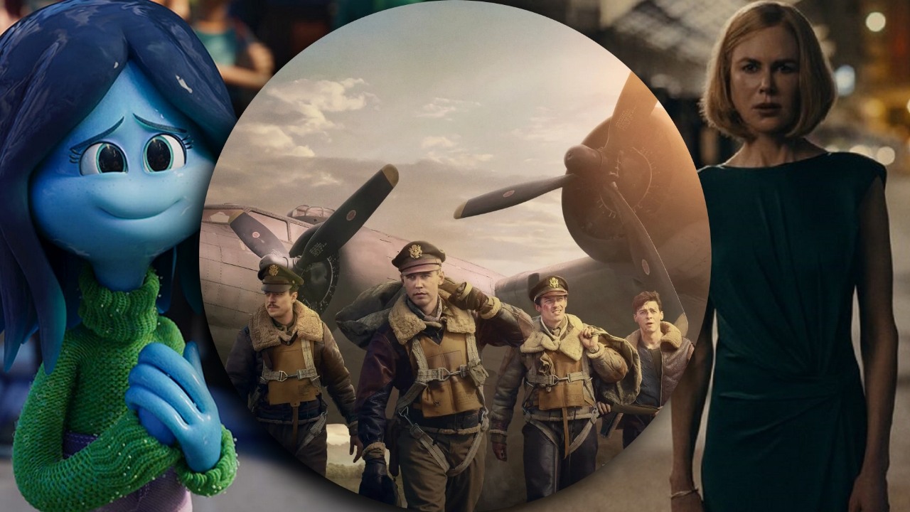Co obejrzeć na Prime Video, Apple TV Plus i SkyShowtime w weekend 26-28 stycznia 2024 roku, źródło grafiki: Miss Kraken. Ruby Gillman, Kirk De Micco, DreamWorks Animation, 2023 / Władcy przestworzy, Steven Spielberg i Tom Hanks, Apple Studios, 2024 / Emigrantki, Lulu Wang, Amazon Studios, 2024.