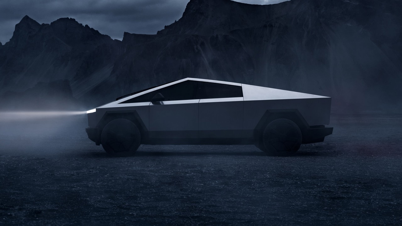 Tesla Cybertruck ze specyficzną wadą. Aerodynamiczne kołpaki niszczą opony, źródło grafiki: Tesla.