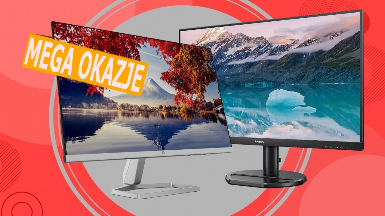 Monitory w absurdalnie niskich cenach. Zobacz nowe promocje na Ceneo, źródło grafiki: Philips, HP.