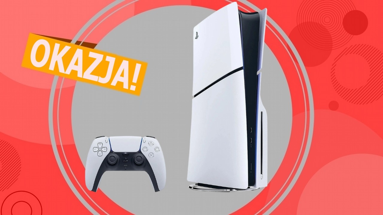 PlayStation 5 Slim w niskiej cenie. Promocja na konsolę Sony, źródło grafiki: Sony; materiały promocyjne.