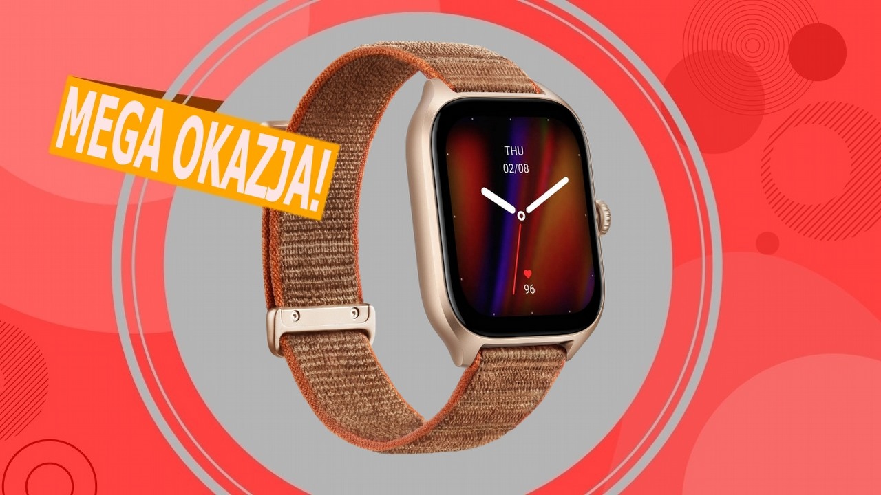 Smartwatch Amazfit jest w historycznie niskiej cenie. Promocja w Media Expert, źródło grafiki: Amazfit; materiały promocyjne.