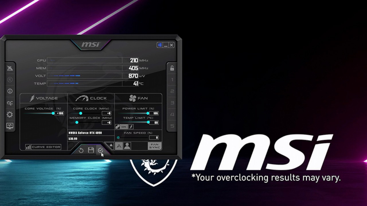 MSI Afterburner kończy wsparcie dla Windows XP, najnowsza aktualizacja dodaje monitorowanie opóźnień Nvidia Reflex, źródło grafiki: MSI.