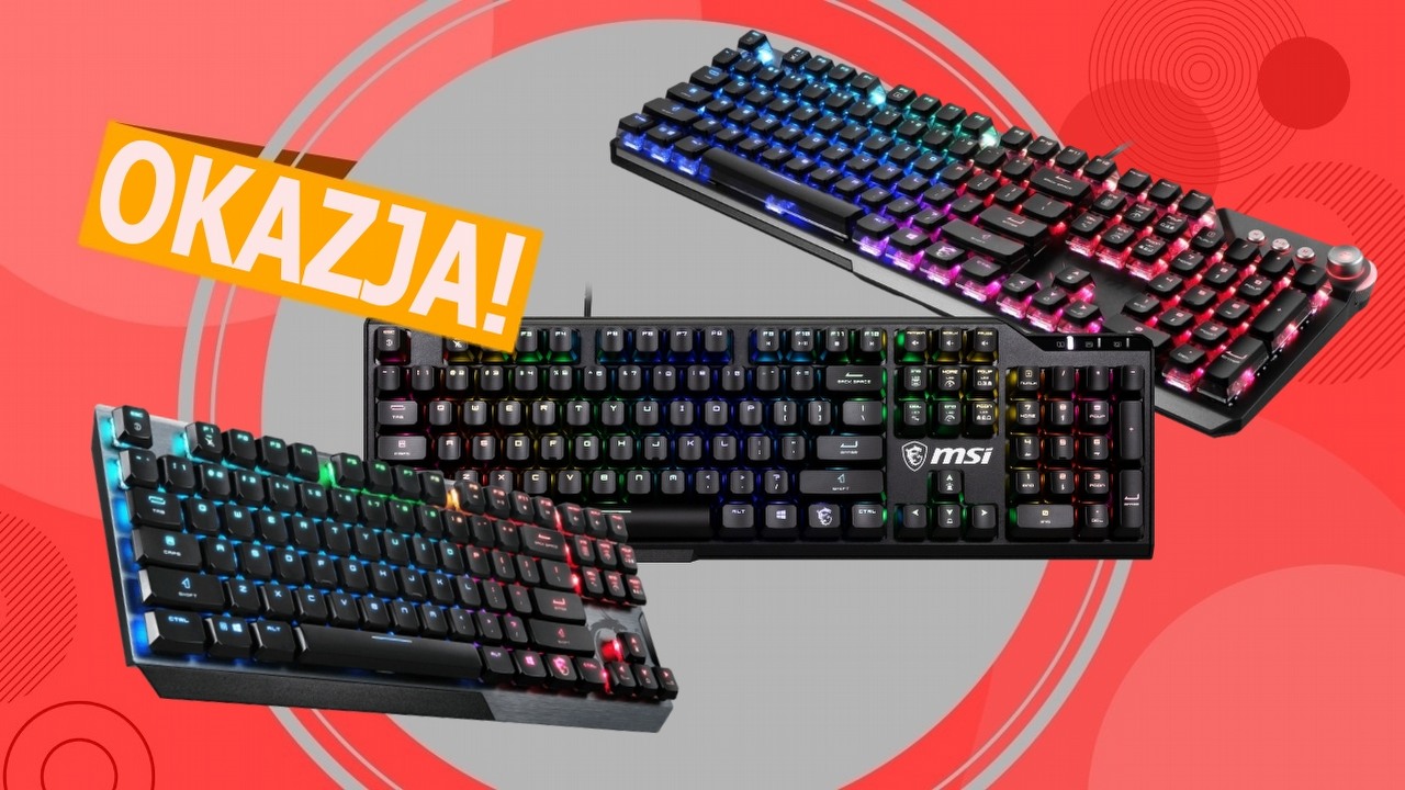 Klawiatura mechaniczna MSI w takiej cenie to okazja. Promocja w Media Expert, źródło grafiki: MSI; materiały promocyjne.