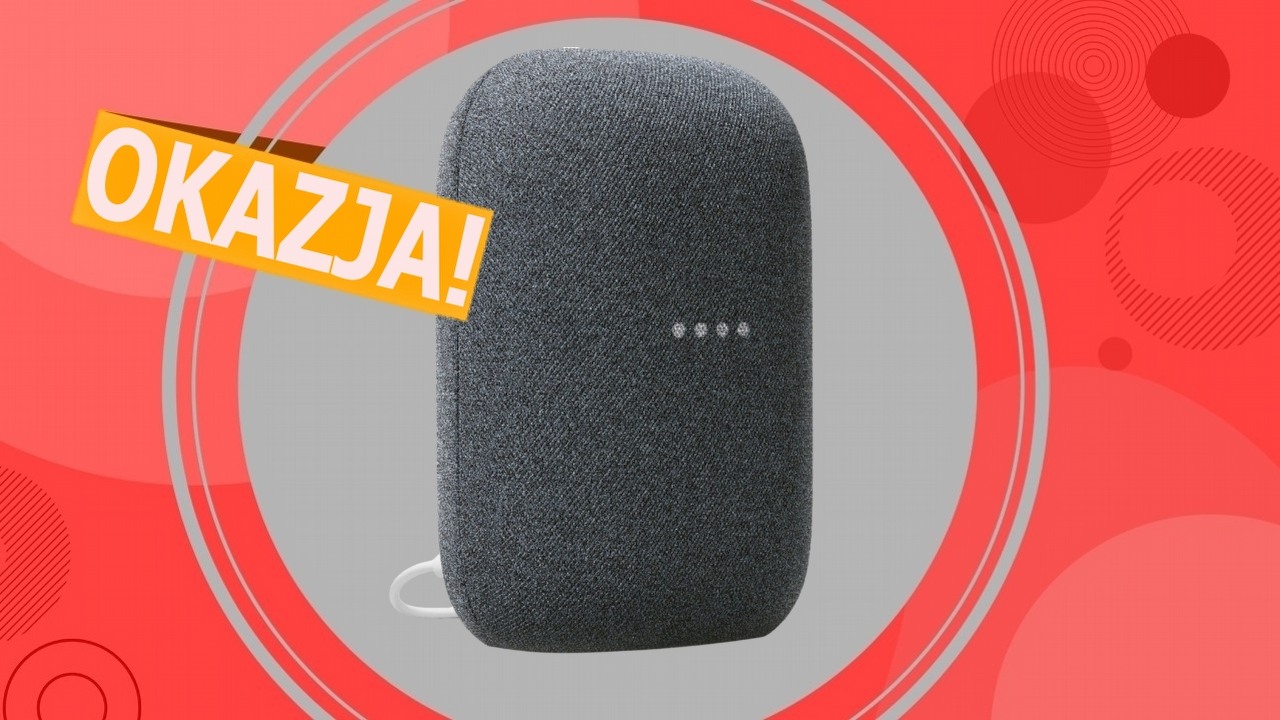 Google Nest Audio w niskiej cenie. Promocja w Media Expert, źródło grafiki: Google; materiały promocyjne.
