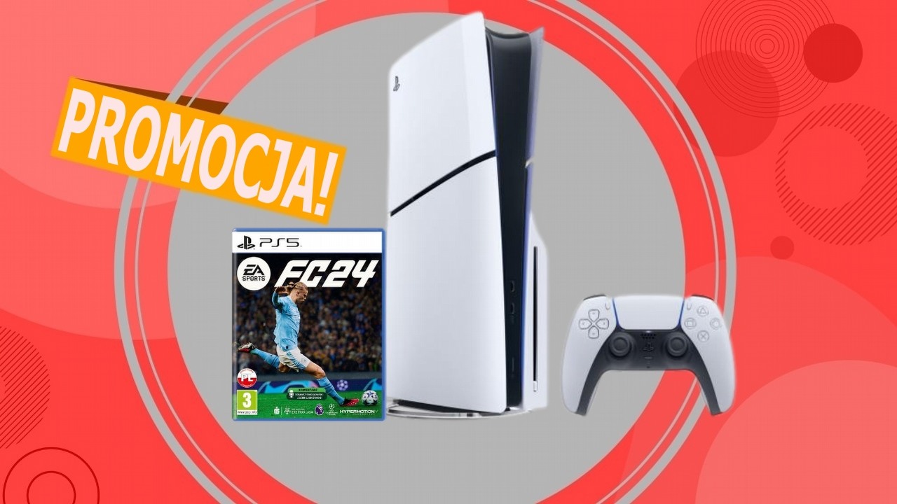 PS5 w zestawie z EA Sports FC 24 w niskiej cenie. Limitowane okazje w Euro, źródło grafiki: Sony / Electronic Arts.