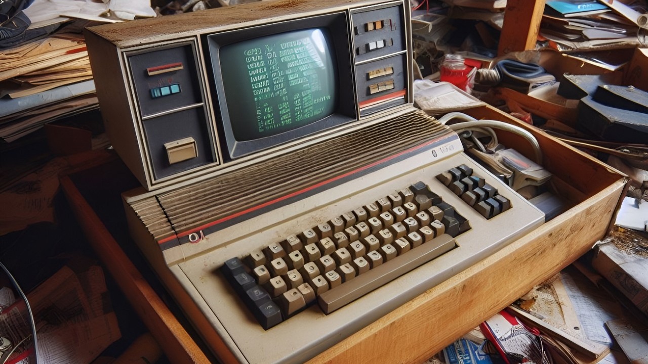 Dwa bardzo cenne komputery odkryte podczas rutynowego sprzątania domu, źródło grafiki: Kreator obrazów Copilot.