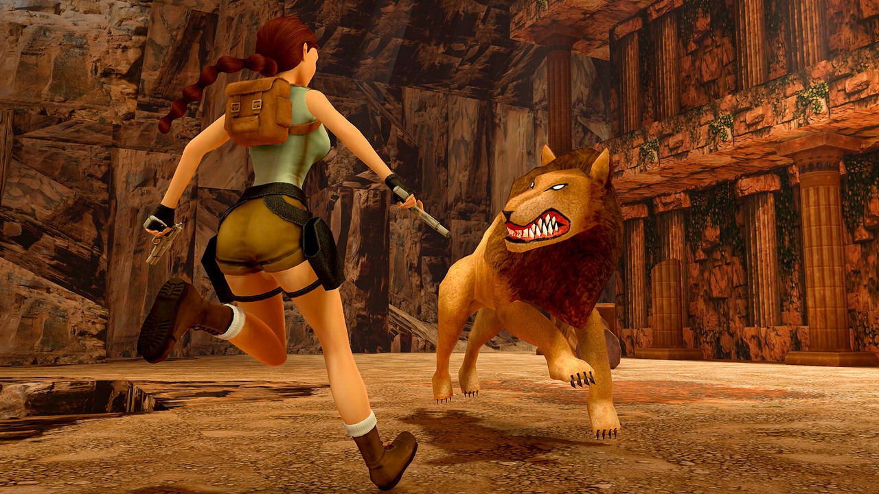 Gracze Tomb Raider 1-3 Remastered pomstują na (nie)poprawione sterowanie i radzą spróbować Lary-czołgu, źródło grafiki: Aspyr Media.