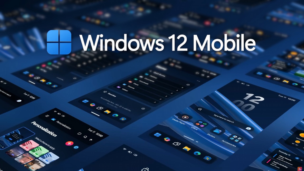 Tak wyglądałby Windows Phone Microsoftu w 2024 roku. Szkoda, że już go z nami nie ma, źródło grafiki: AR 4789 / YouTube.