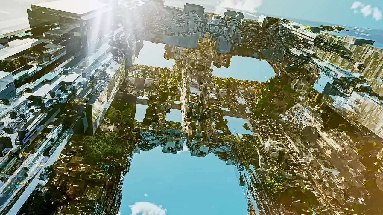 Prace nad największym budynkiem na świecie postępują - mógłby on wyglądać jak prosto z filmu science fiction, źródło grafiki: YouTube | NEOM.