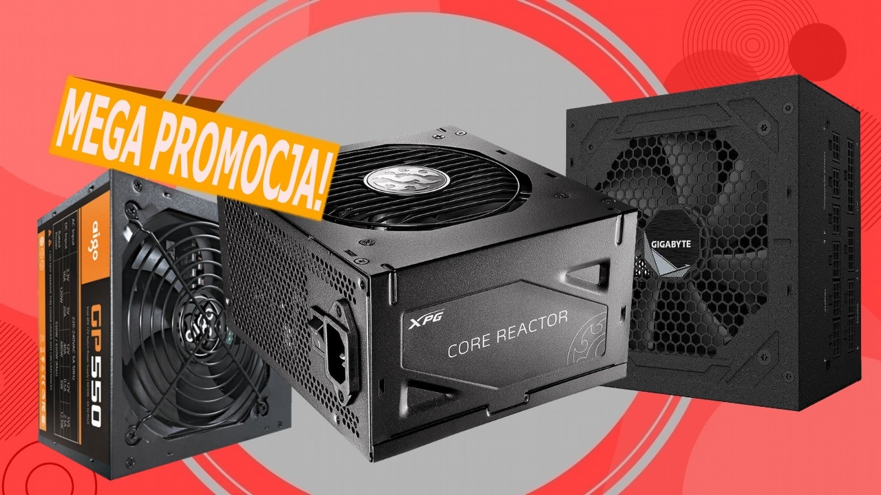 Zasilacze komputerowe w gorących promocjach. Wyprzedaż w Media Expert, źródło grafiki: XPG/Aigo/Gigabyte; materiały promocyjne.