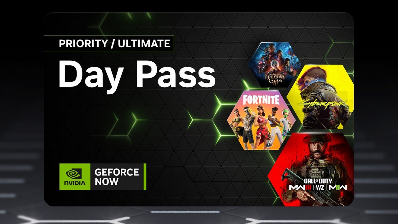 GeForce Now otrzymało opcję wykupienia pakietów jednodniowych, źródło grafiki: Nvidia..