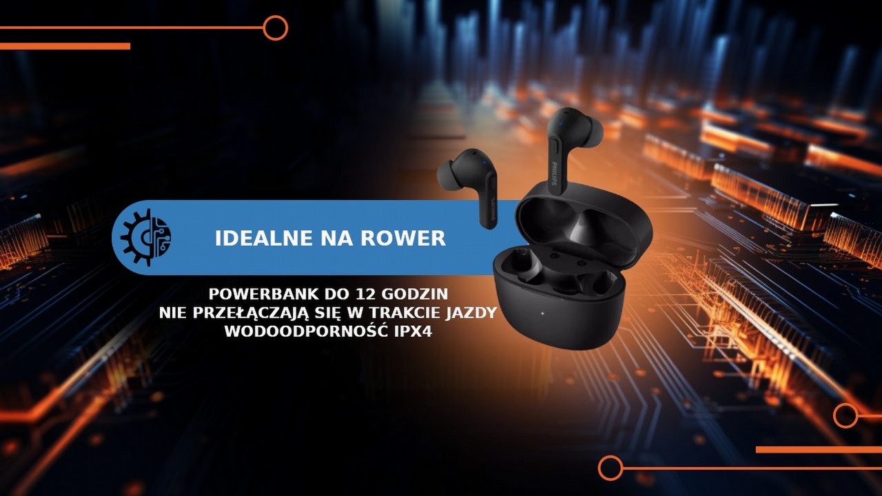 Brak dotykowej obsługi i... bardzo dobrze! Philips TAT2206 to słuchawki, które sprawdzą się doskonale podczas rowerowych przejażdżek.