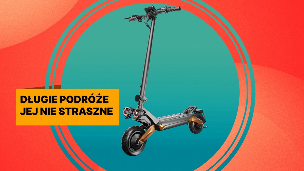 Ta hulajnoga elektryczna to prawdziwy długodystansowiec. 75 km zasięgu na jednym ładowaniu to osiągi, które zostawiają w tyle konkurencję, źródło grafiki: Ruptor; materiały promocyjne.