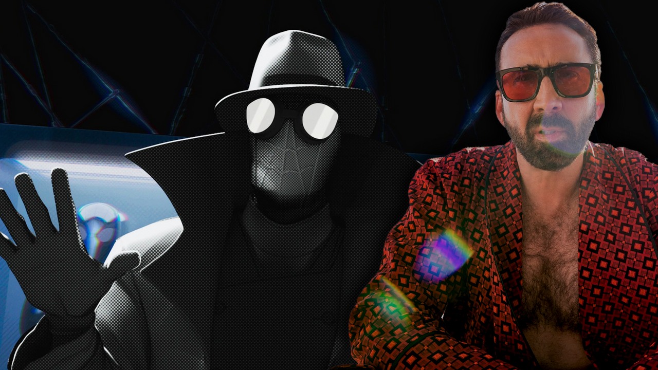 Nicolas Cage ponownie jako Spider-Man Noir? Aktor rozmawiał o występie w serialu live-action, źródło grafiki: Spider-Man: Uniwersum; Bob Persichetti, Peter Ramsey i Rodney Rothman; Sony Pictures Releasing, 2018 / Nieznośny ciężar wielkiego talentu, Tom Gormican, Lionsgate, 2022.