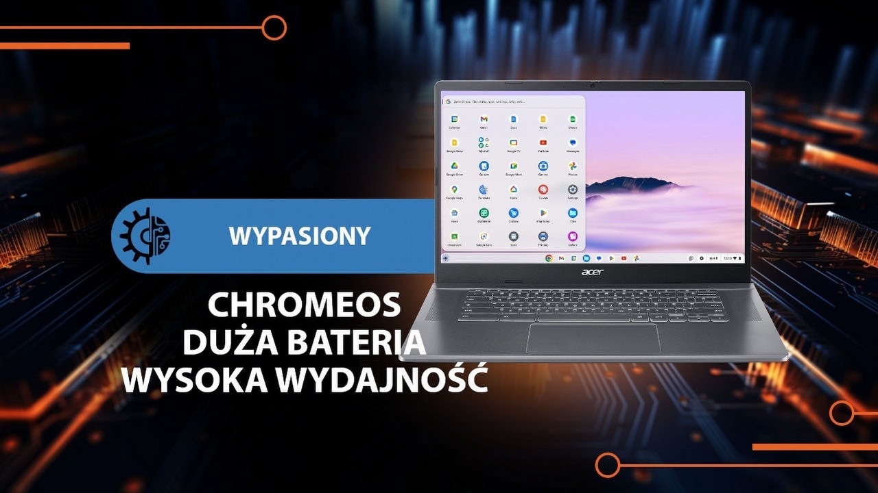Potężny chromebook z wydajną baterią, na którym można pograć przez Steama.