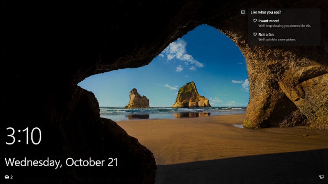 Windows 10 z nowymi funkcjami dla ekranu blokady; testy nowej aktualizacji trwają, źródło grafiki: Microsoft.