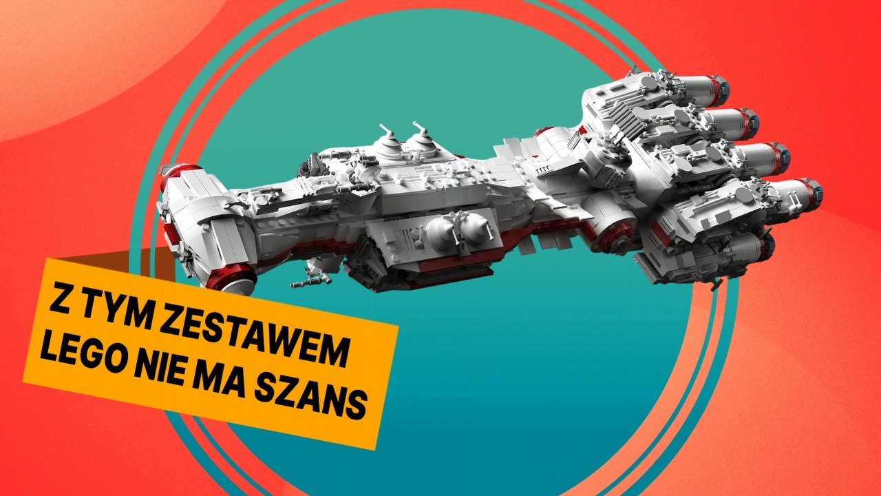 Ten model statku Tantive 4 jest pięciokrotnie tańszy i znacznie bardziej szczegółowy od zestawu LEGO Star Wars, źródło grafiki: Mould King; materiały promocyjne.