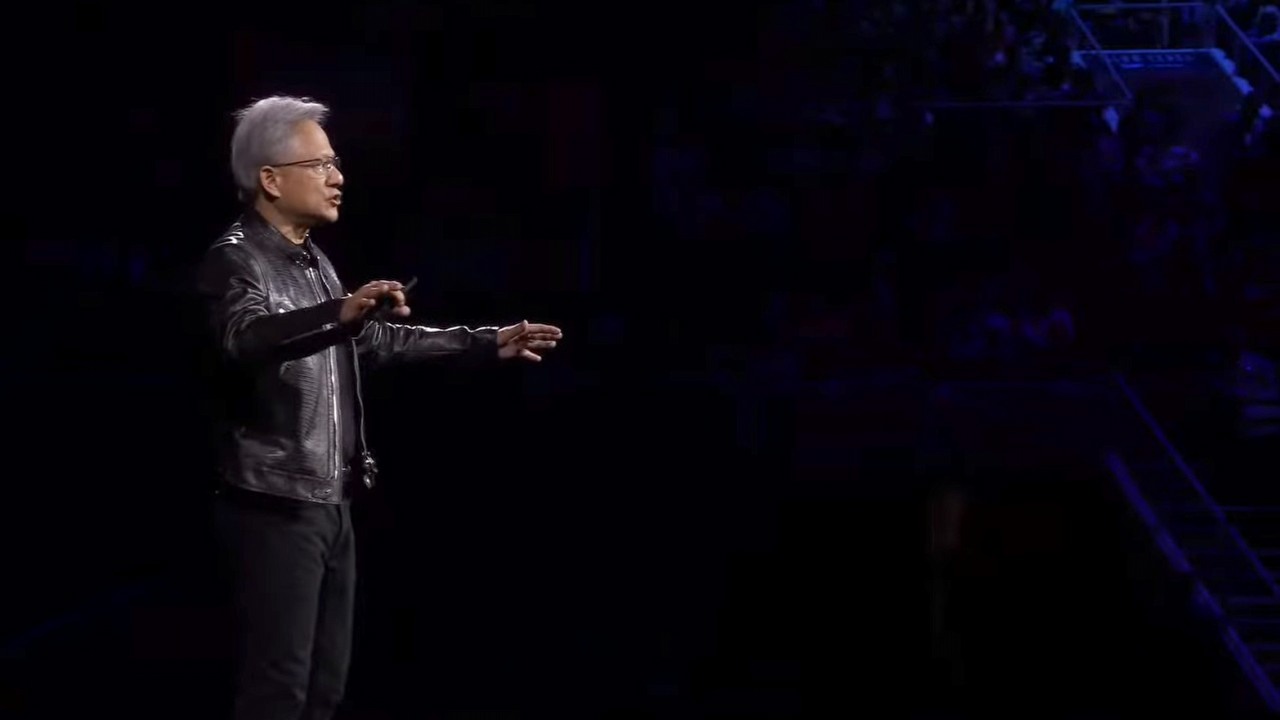 CEO firmy Nvidia wierzy, że za 10 lat AI wygeneruje każdy piksel w grze w czasie rzeczywistym, źródło grafiki: CNET, YouTube.