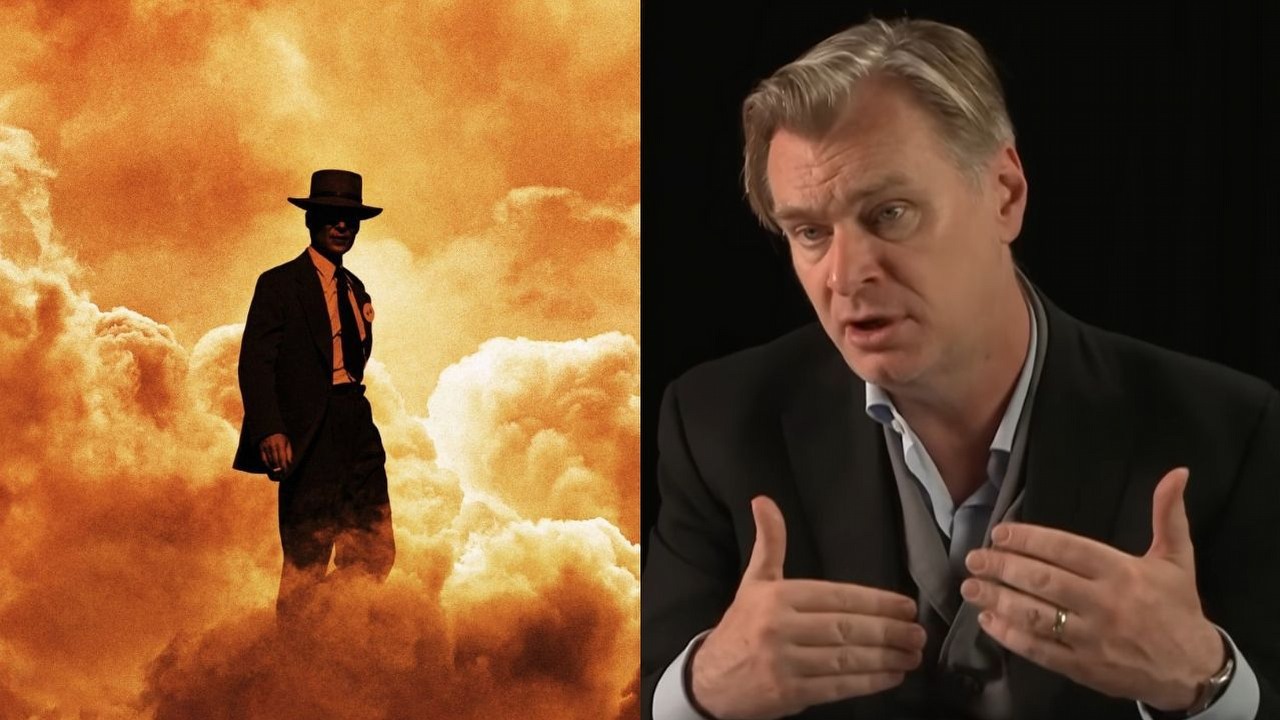 Christopher Nolan otrzyma tytuł szlachecki. Rodzina królewska uhonoruje reżysera i jego żonę za zasługi dla filmu, źródło grafiki: Oppenheimer, Christopher Nolan, Warner Bros., 2023 / YouTube: Josh Horowitz, 2023.