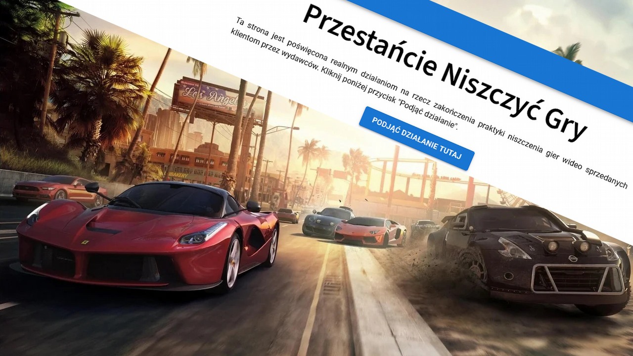 „Przestańcie niszczyć gry”. Wystartowała wielka kampania wymierzona w wydawców. Zakończenie wsparcia The Crew przez Ubisoft punktem zapalnym, źródło grafiki: Ubisoft..