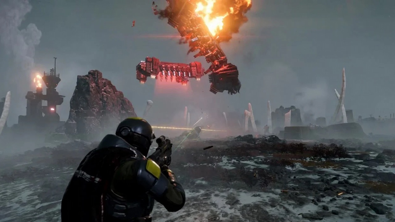 Patch do Helldivers 2 zaskoczył graczy. Nowe zagrożenie to maszyny przypominające AT-AT z Gwiezdnych wojen, źródło grafiki: Arrowhead Game Studios / Sony Interactive Entertainment..