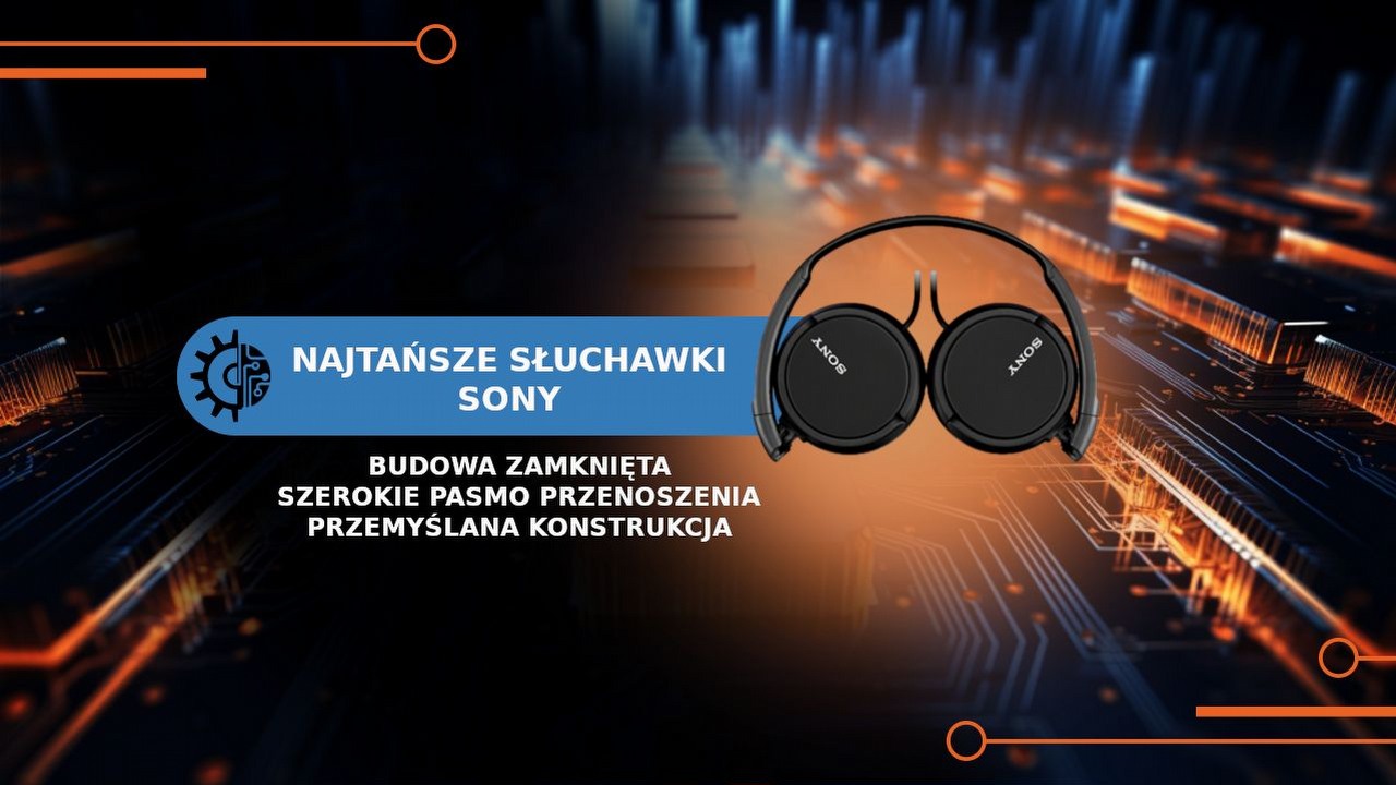 To są najtańsze nauszne słuchawki przewodowe od Sony - kupisz je już za 60 złotych.