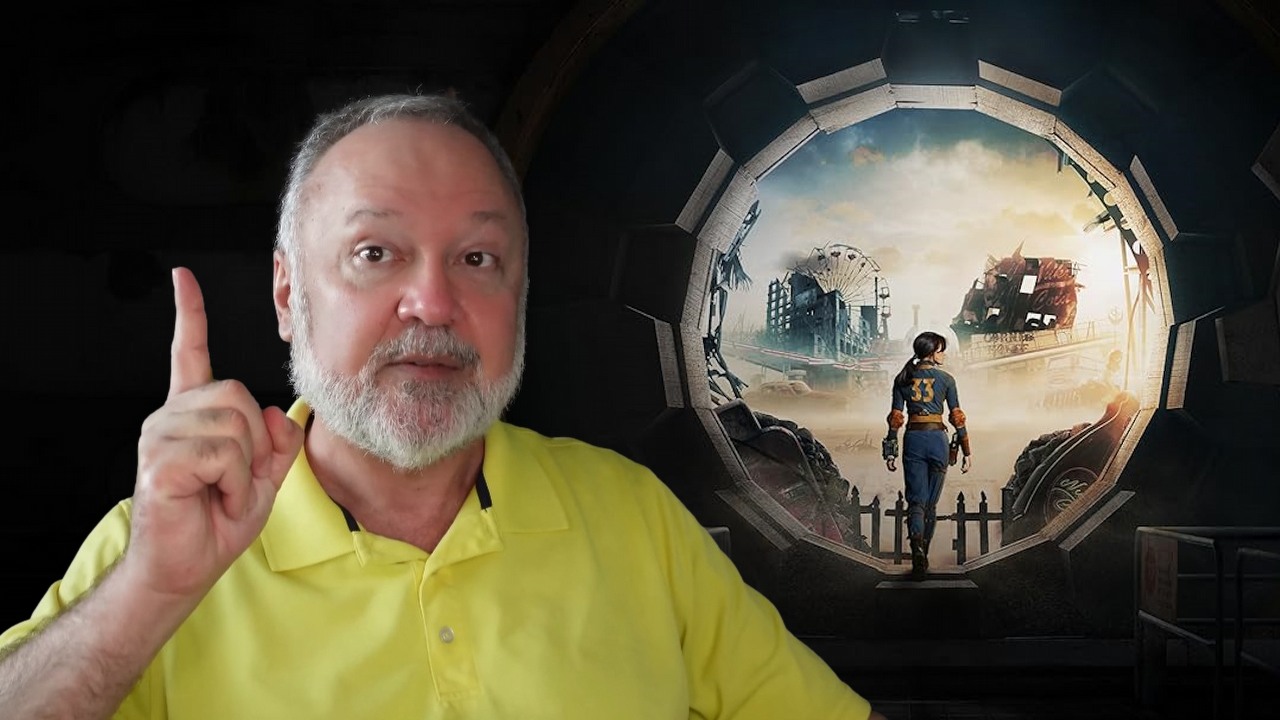 Serialowy Fallout spodobał się twórcy growego Fallouta. „Byłem tak pochłonięty przez wizualia, że będę musiał obejrzeć jeszcze raz”, źródło grafiki: YouTube, Timothy Cain, 2023 / Fallout, Jonathan Nolan, Amazon Studios, 2024..