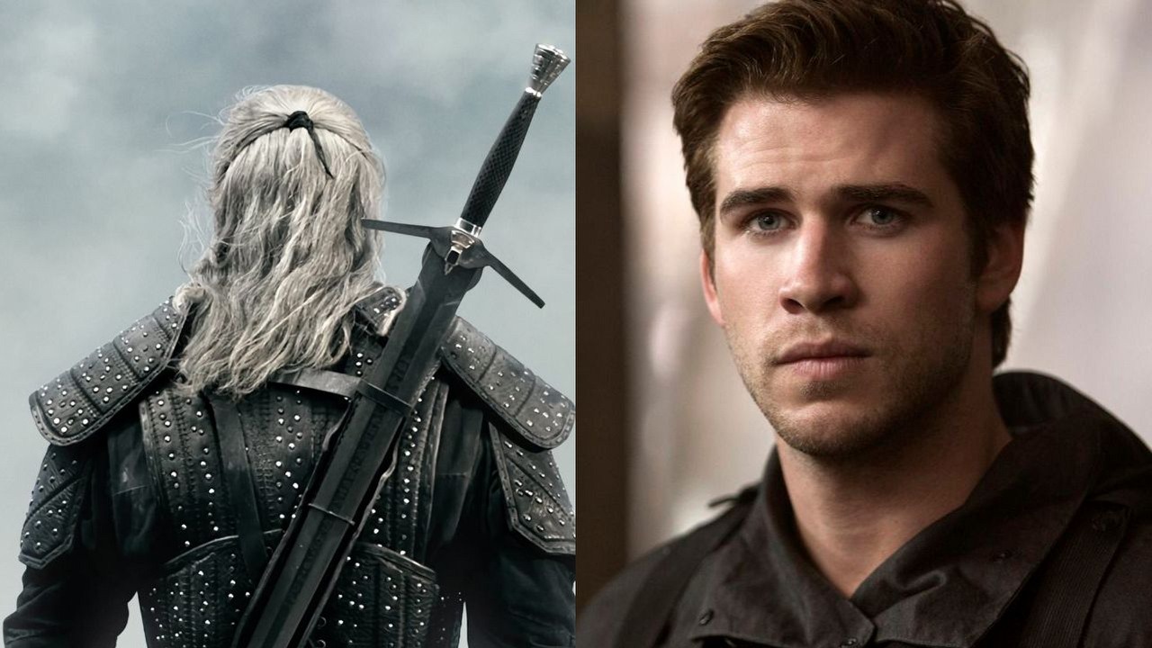 Nowe zdjęcia Liama Hemswortha na nowo wzbudziły dyskusje o tym, czy aktor pasuje do roli Geralta, źródło grafiki: Wiedźmin, Lauren Schmidt Hissrich, Netflix, 2019 / Igrzyska śmierci, Gary Ross, Lionsgate, 2012.