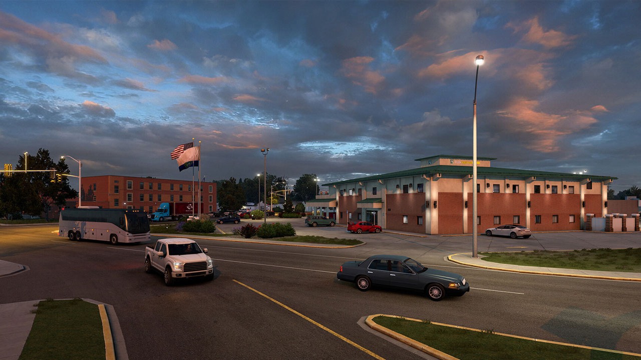 Nowy gameplay z DLC Nebraska do ATS zaprasza na przejażdżkę od miasta Valentine do zakładu rolniczego tuż pod North Platte, źródło grafiki: SCS Software.