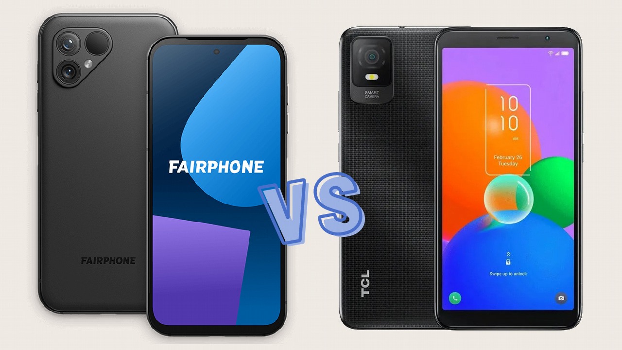 Ranking najbardziej przyjaznych dla środowiska telefonów komórkowych. Na 3. miejscu Fairphone, źródło grafiki: Fairphone; TCL.