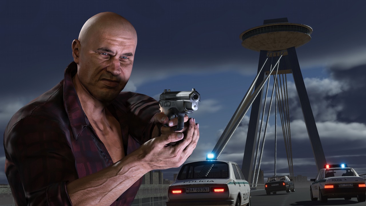 Słowackie GTA debiutuje w Steam Early Access. W Vivat Slovakia wcielimy się w tajnego agenta i oczyścimy Bratysławę z przestępczości, źródło grafiki: Team Vivat.