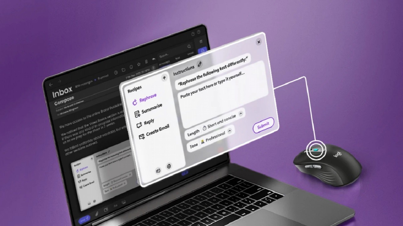 Logitech doda przyciski do aktywacji AI na myszce, nowy trend zaczyna się rozkręcać, źródło grafiki: Logitech.
