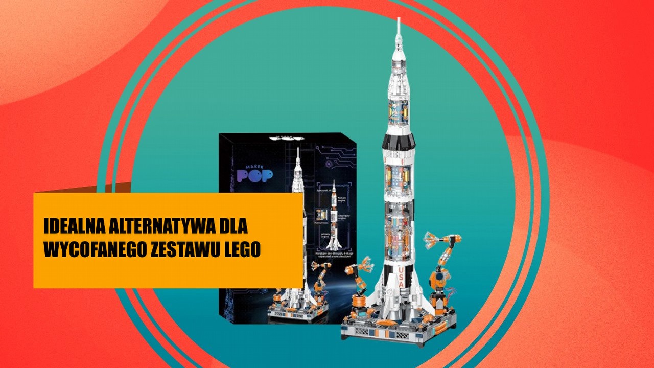 Myślisz, że to LEGO? Nic z tych rzeczy. To znacznie tańsza replika legendarnej rakiety kosmicznej Saturn V, źródło grafiki: SDXFUWA.