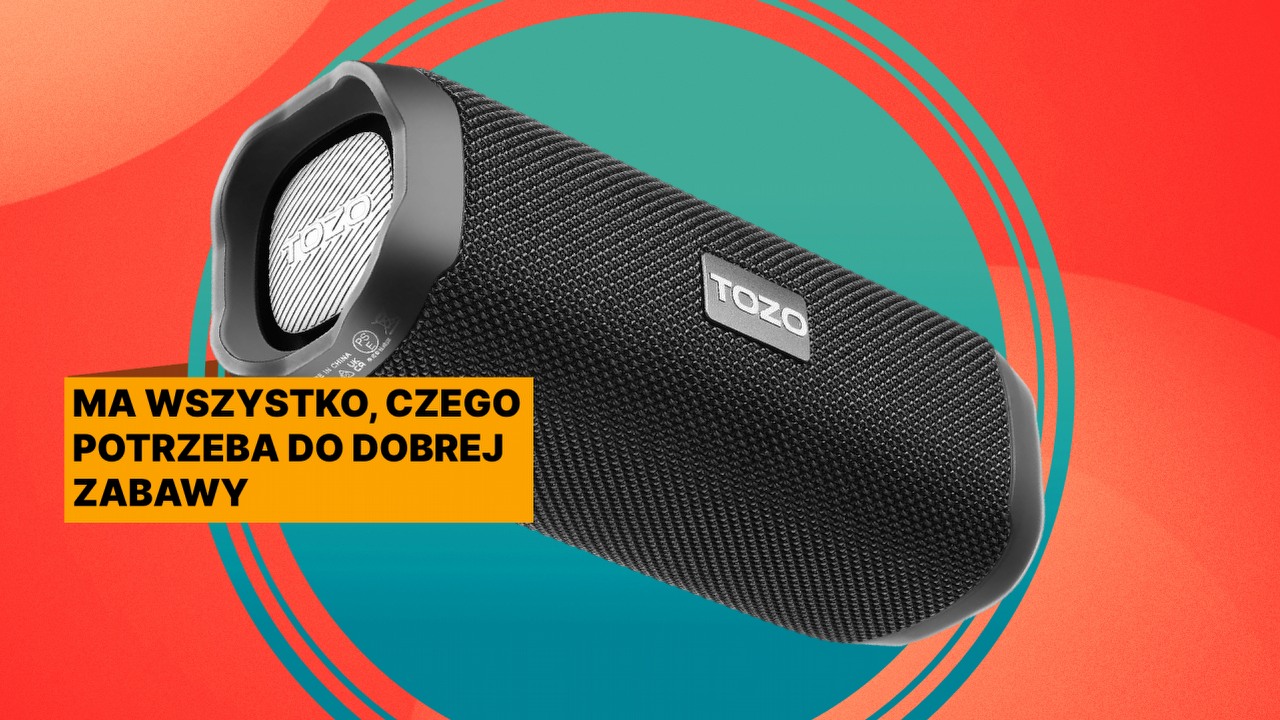 Głośnik bluetooth, który pod kilkoma względami bije na głowę JBL, jest teraz w godnej uwagi promocji, źródło grafiki: TOZO; materiały promocyjne.