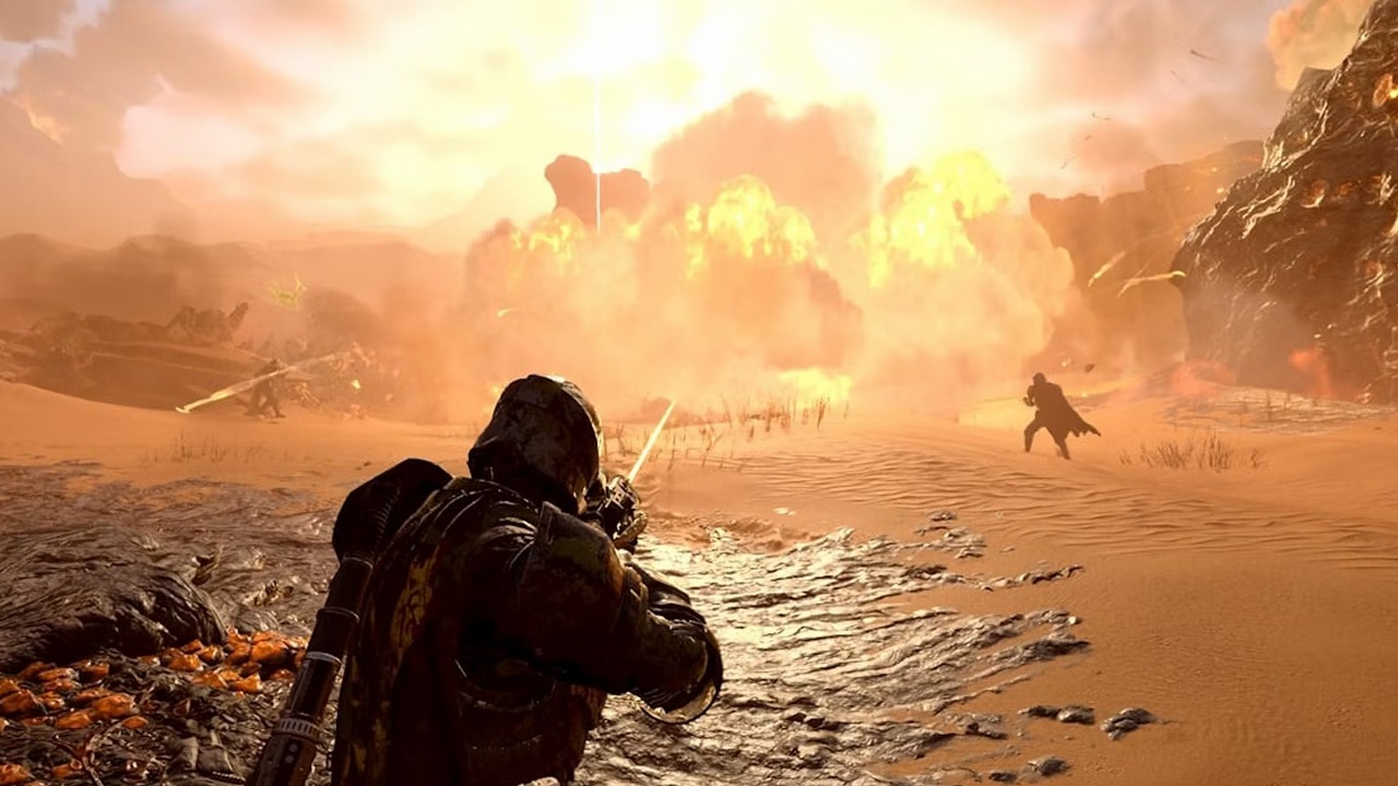 Wyrzutnie rakiet czy miny przeciwpancerne? Gracze Helldivers 2 muszą zagłosować bronią, chcąc odblokować nowe „strategemy” i oswobodzić Lacaille, źródło grafiki: Arrowhead Game Studios.