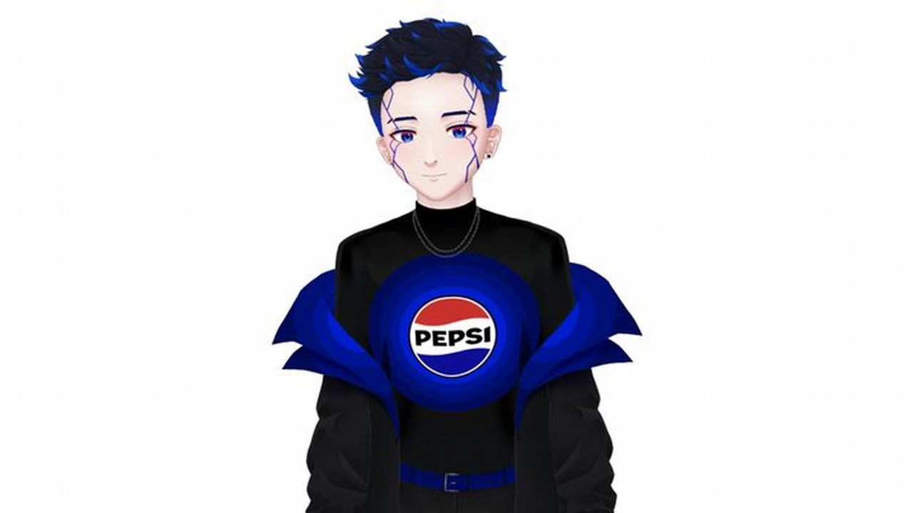 Przyszłość jest dziś. Pepsi promuje zmianę nazwy swojej marki… Vtuberem, źródło grafiki: PepsiCo Polska.