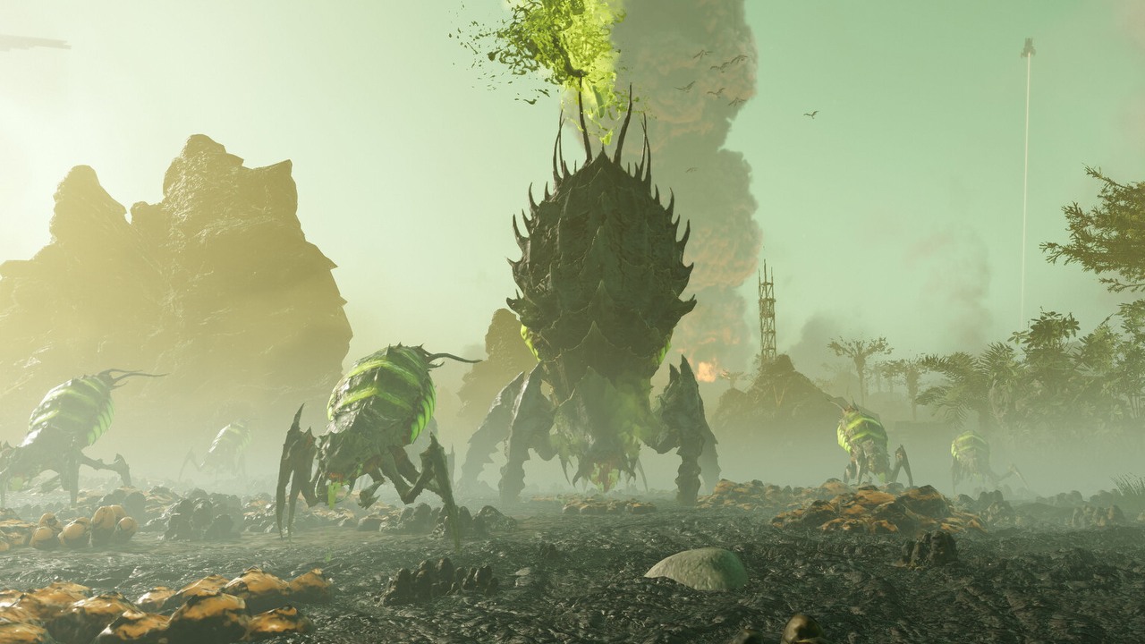 Superkolonie Terminidów opanowały planety w Helldivers 2. Skompromitowani naukowcy zostali objęci dochodzeniem, źródło grafiki: Arrowhead Game Studios.