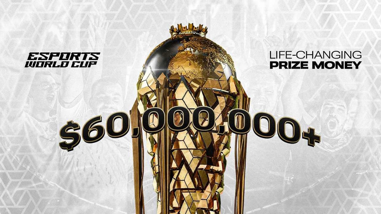 Zmieniające życie nagrody pieniężne w wysokości ponad 60 milionów dolarów podczas Esports World Cup, źródło grafiki: Esports World Cup.