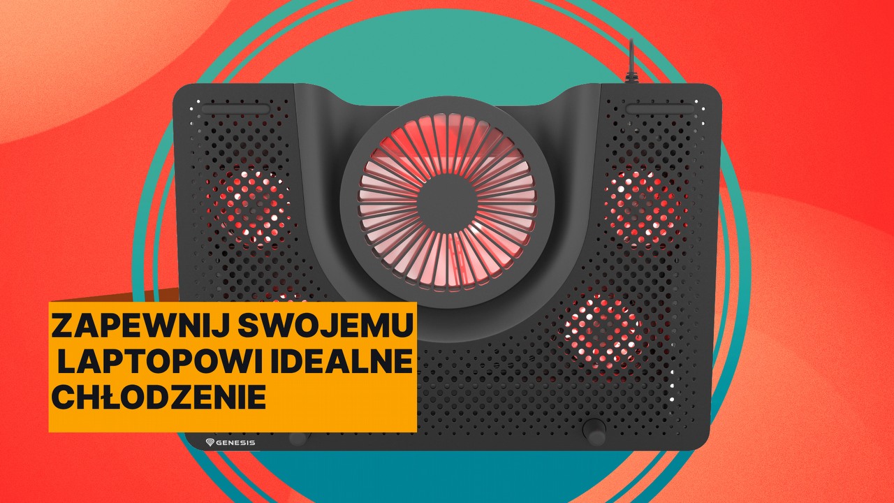 Jedna z najchętniej kupowanych podstawek chłodzących w cenie jak ze snu. Według mnie to niezbędny element każdego laptopa, źródło grafiki: Genesis.