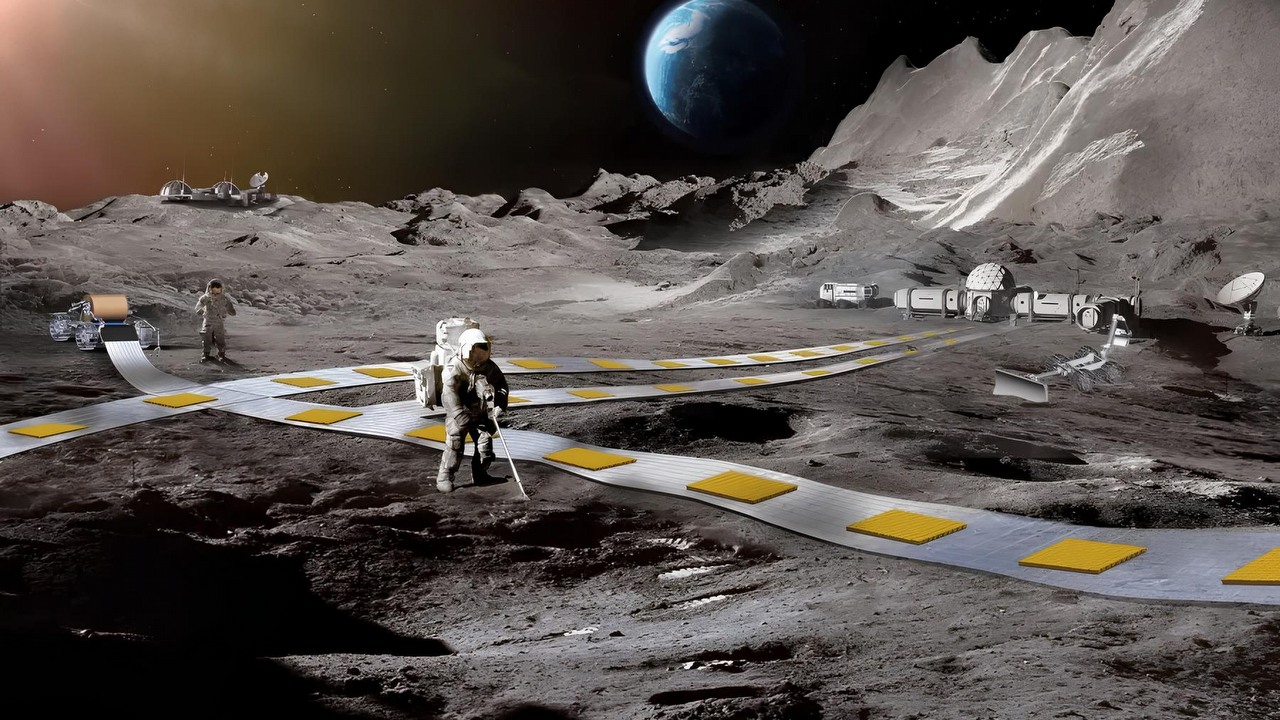 NASA stawia na rozwiązania rodem z filmów science-fiction. Na Księżycu ma powstać lewitująca kolej, źródło grafiki: NASA.