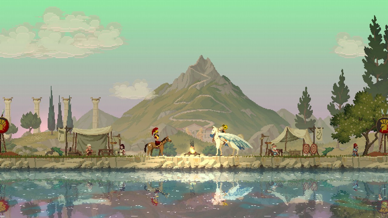 Uwielbiana minimalistyczna strategia Kingdom: Two Crowns otrzyma grecki dodatek. Zobacz zwiastun Call of Olympus, źródło grafiki: Raw Fury.