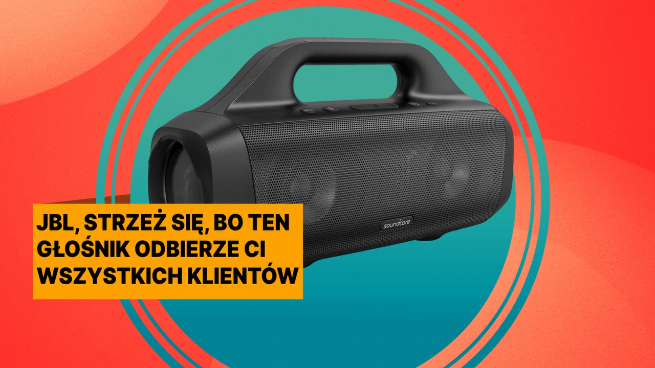 Taka promocja aż zapiera dech w piersi. Głośnik Anker Motion Boom to tytan, przy którym JBL wygląda jak zabawka, źródło grafiki: Anker; materiały promocyjne.